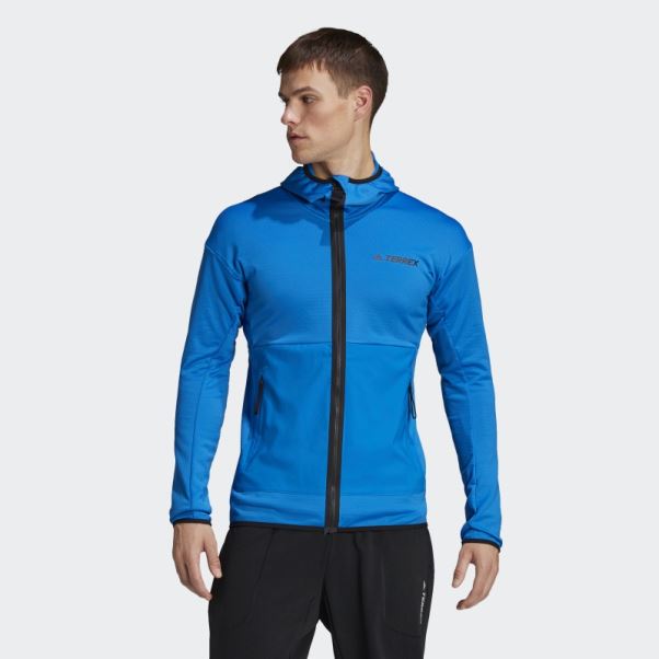 Veste De Randonnée à Capuche Terrex Tech Flooce Light Bleu Choc Adidas