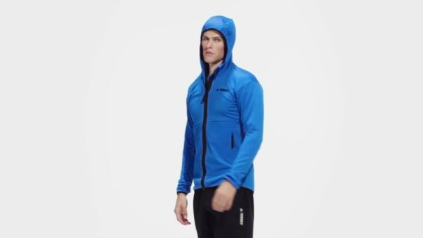 Veste De Randonnée à Capuche Terrex Tech Flooce Light Bleu Choc Adidas
