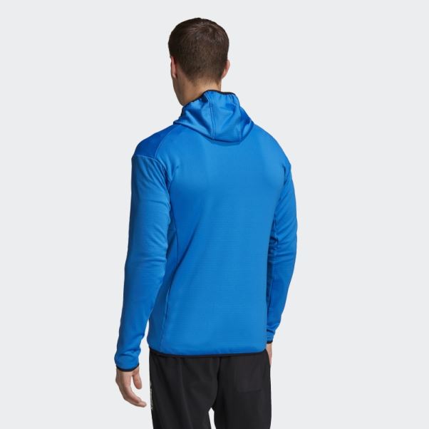 Veste De Randonnée à Capuche Terrex Tech Flooce Light Bleu Choc Adidas