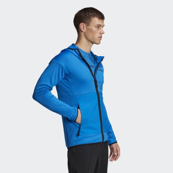 Veste De Randonnée à Capuche Terrex Tech Flooce Light Bleu Choc Adidas
