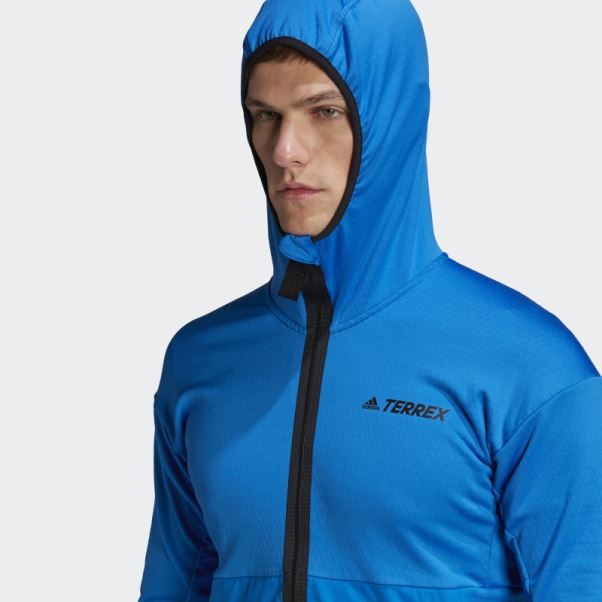Veste De Randonnée à Capuche Terrex Tech Flooce Light Bleu Choc Adidas