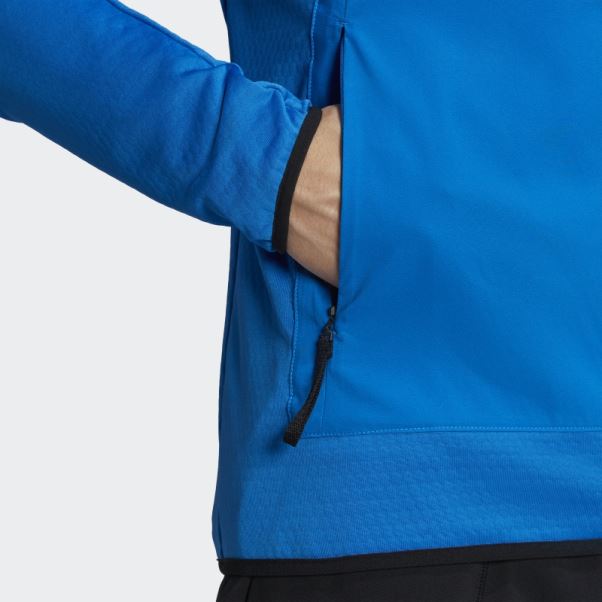 Veste De Randonnée à Capuche Terrex Tech Flooce Light Bleu Choc Adidas