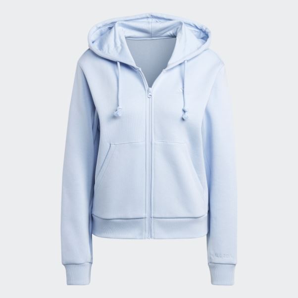 Adidas All Szn Fleece Full-zip Hoodie Bleu Aube