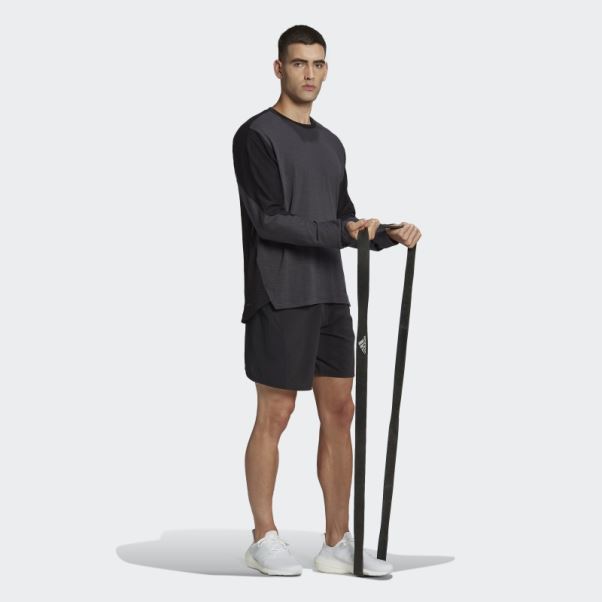 T-shirt Noir à Manches Longues Adidas Bien-être Training