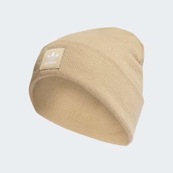 Bonnet Revers Adicolor Beige Adidas