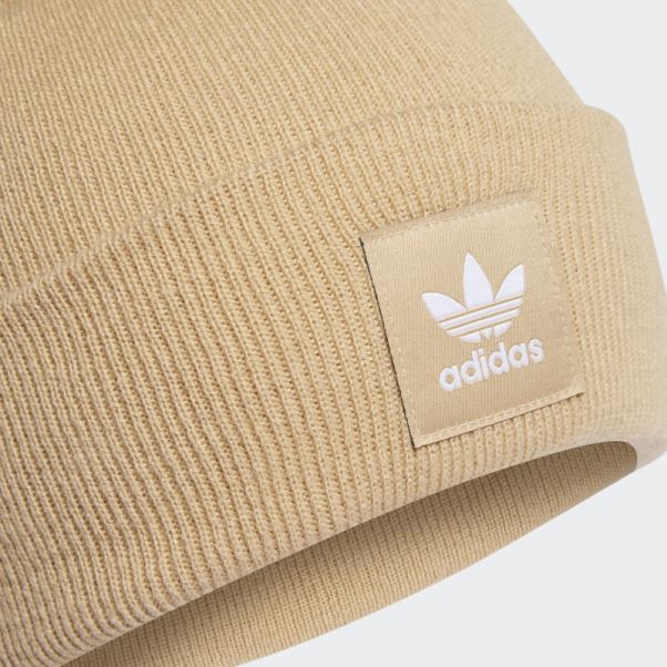 Bonnet Revers Adicolor Beige Adidas