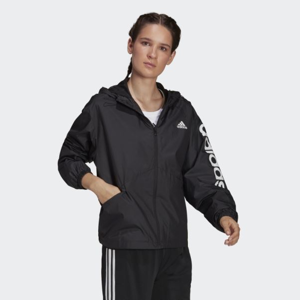 Coupe-vent Logo Oversize Essentials Adidas Noir