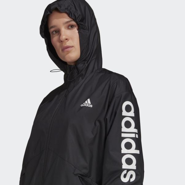 Coupe-vent Logo Oversize Essentials Adidas Noir