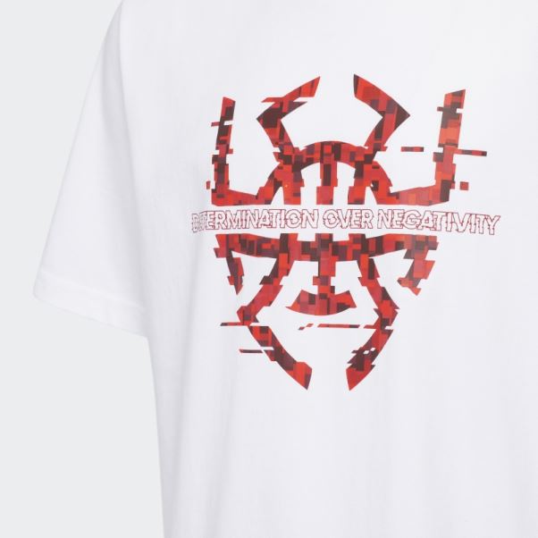 Blanc Donovan Mitchell D.o.n. Numéro 4 T-shirt Adidas