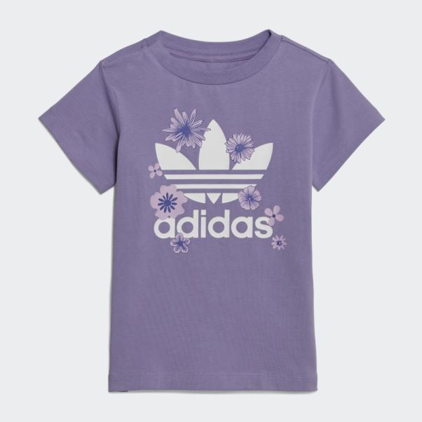 Ensemble Robe Legging Fleuri Lilas Adidas