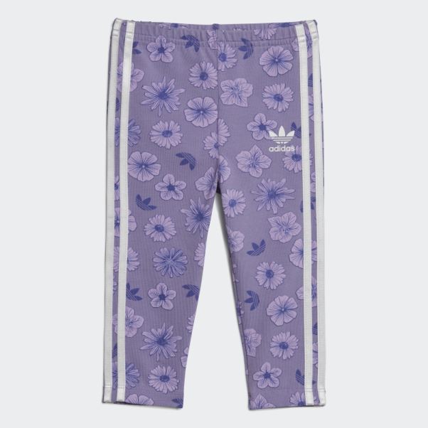 Ensemble Robe Legging Fleuri Lilas Adidas