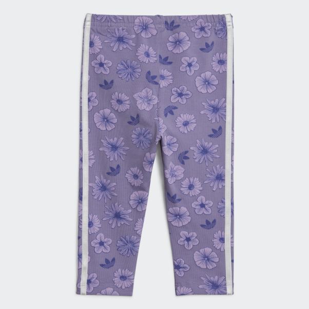 Ensemble Robe Legging Fleuri Lilas Adidas