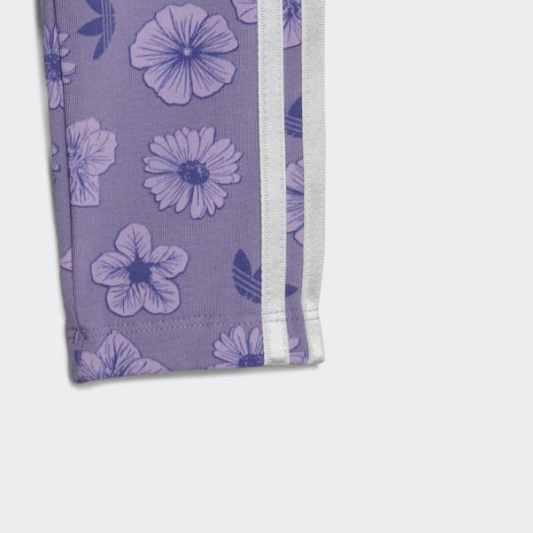 Ensemble Robe Legging Fleuri Lilas Adidas