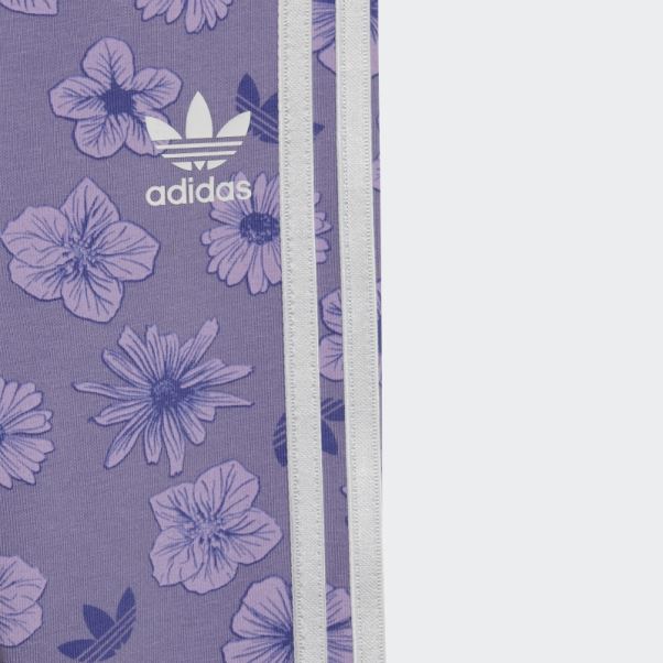Ensemble Robe Legging Fleuri Lilas Adidas