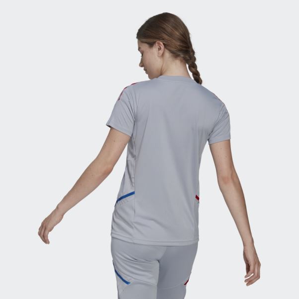 Maillot D'entrainement Adidas Olympique Lyonnais Condivo Argent