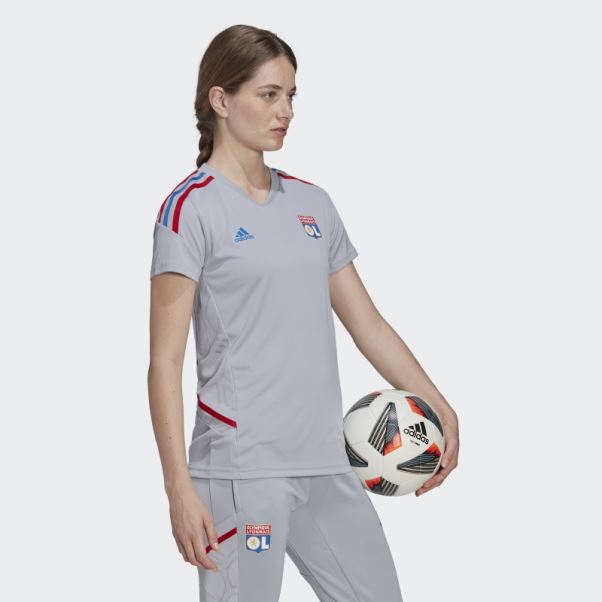 Maillot D'entrainement Adidas Olympique Lyonnais Condivo Argent