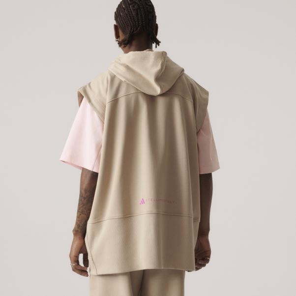 Adidas By Stella Mccartney Sportswear Sweat à Capuche Sans Manches (genre Neutre) F Beige Chaud