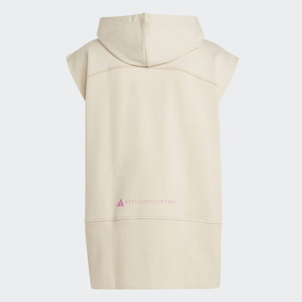 Adidas By Stella Mccartney Sportswear Sweat à Capuche Sans Manches (genre Neutre) F Beige Chaud