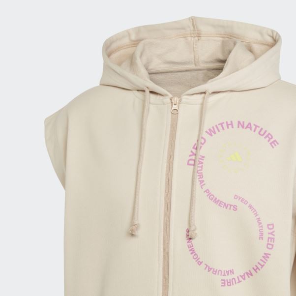 Adidas By Stella Mccartney Sportswear Sweat à Capuche Sans Manches (genre Neutre) F Beige Chaud