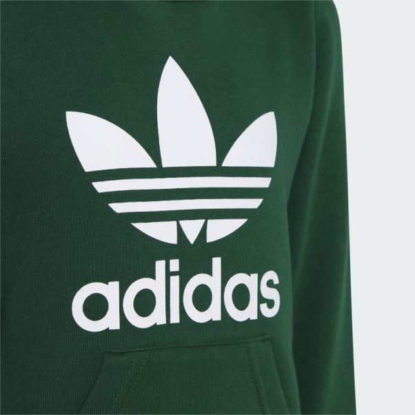 Ensemble Sweat à Capuche Adidas Adicolor Vert Foncé
