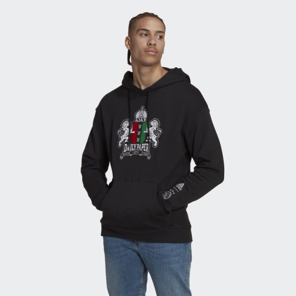 Sweat à Capuche Graphique Adidas Ajax Amsterdam X Daily Paper Noir
