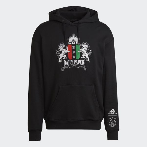 Sweat à Capuche Graphique Adidas Ajax Amsterdam X Daily Paper Noir