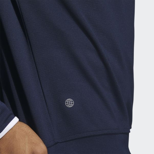 Pull Quart De Zip Bleu Marine Adidas