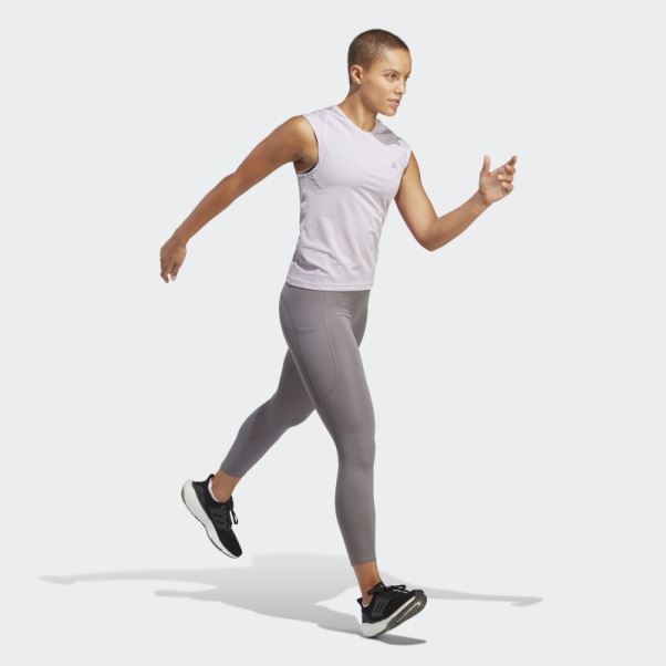 T-shirt De Course Rapide Adidas Aube Argentée