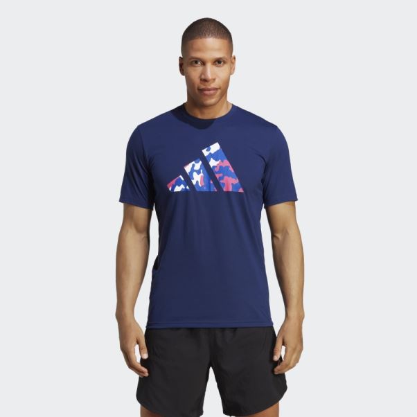 T-shirt D'entraînement à Logo Saisonnier Train Essentials Bleu Foncé Adidas