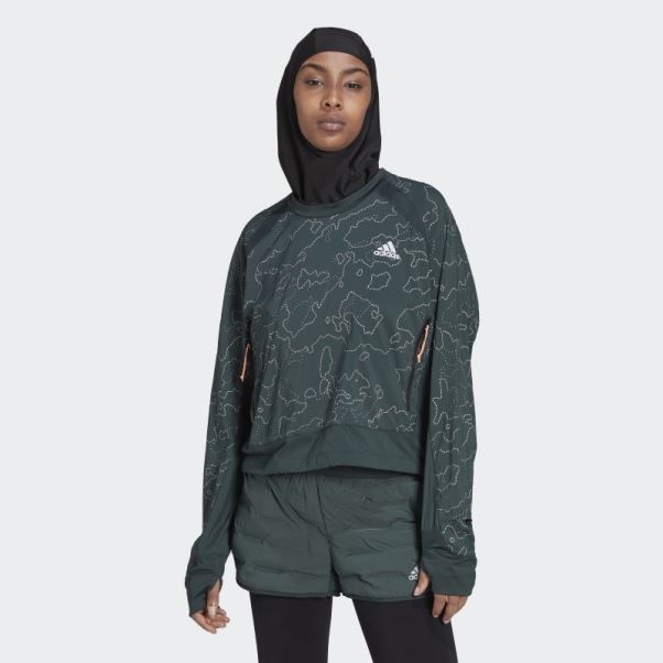 Veste Ras Du Cou X-city Running Adidas Verte