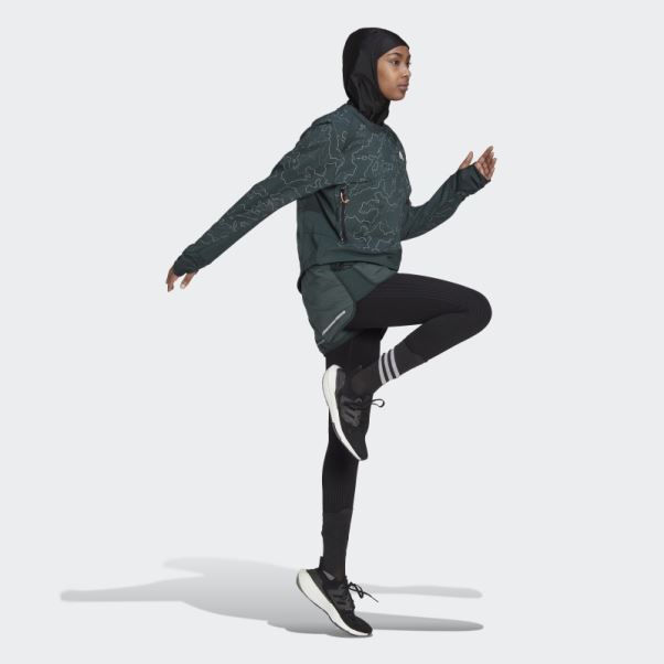 Veste Ras Du Cou X-city Running Adidas Verte