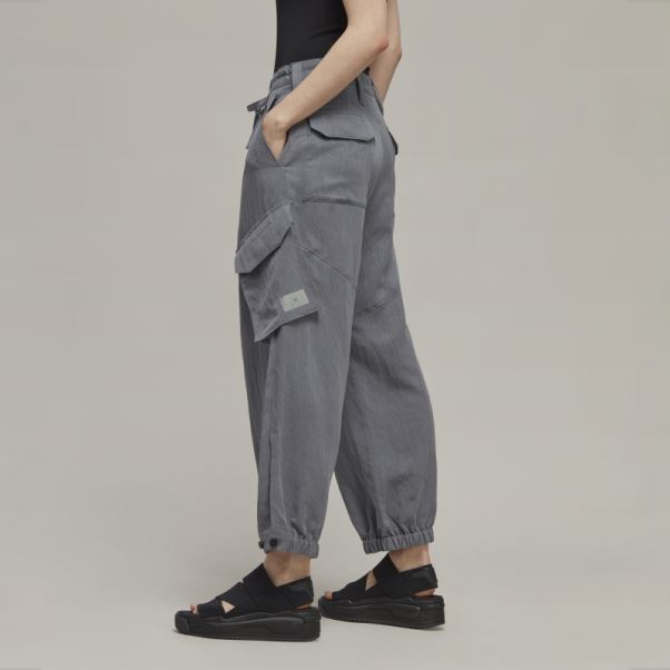 Y-3 Pantalon Cargo En Sergé Froissé Adidas