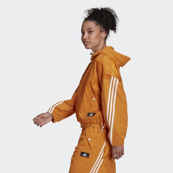 Focus Orange Hot Adidas Sportswear Future Icons Sweat à Capuche Tissé à 3 Bandes