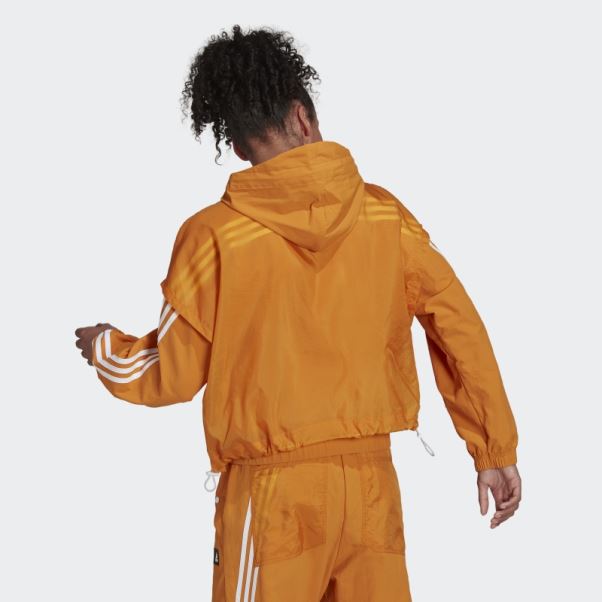 Focus Orange Hot Adidas Sportswear Future Icons Sweat à Capuche Tissé à 3 Bandes