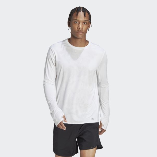 T-shirt à Manches Longues Adidas Made To Be Remade Running Blanc