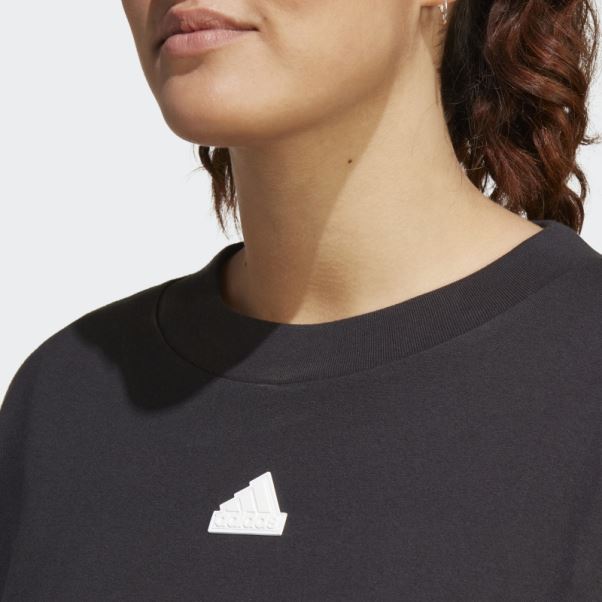 T-shirt à 3 Bandes Adidas Future Icons Noir (grande Taille)