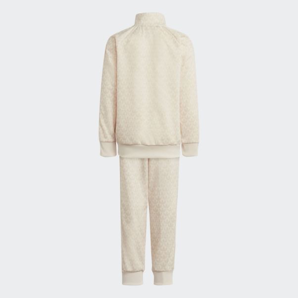 Survêtement Imprimé Monogramme Adidas Ecru Tint