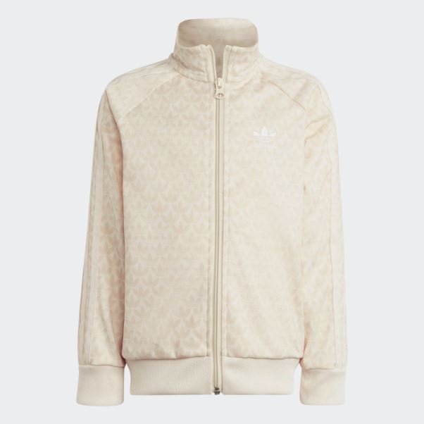 Survêtement Imprimé Monogramme Adidas Ecru Tint