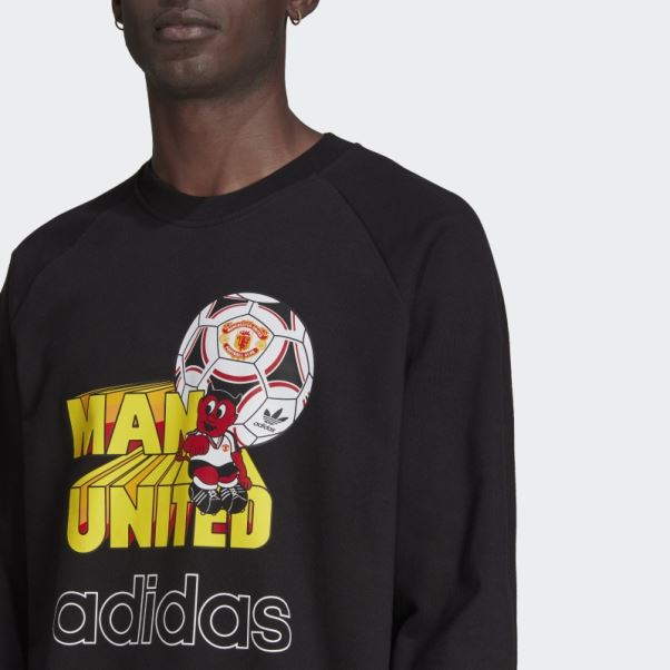 Sweat Adidas Manchester United Graphique Noir
