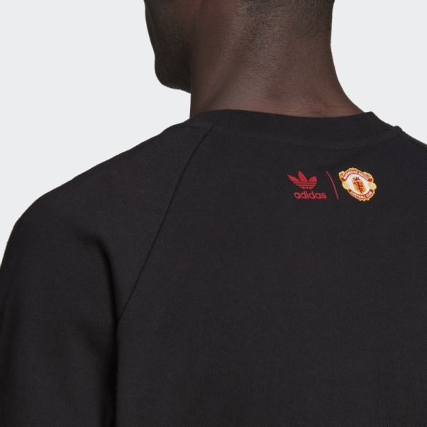 Sweat Adidas Manchester United Graphique Noir
