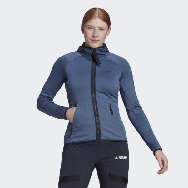 Veste De Randonnée à Capuche Adidas Steel Terrex Tech Flooce Light