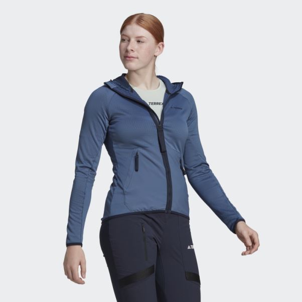 Veste De Randonnée à Capuche Adidas Steel Terrex Tech Flooce Light