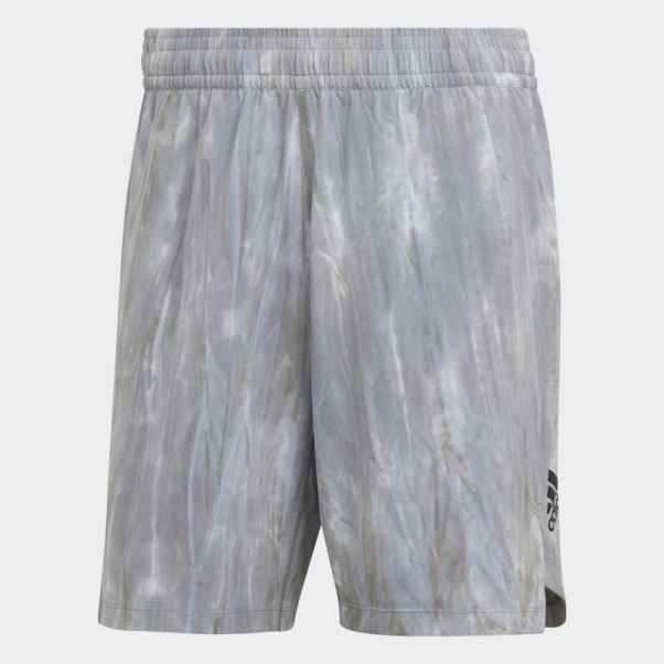 Adidas Short D'entrainement Spray Dye Argent