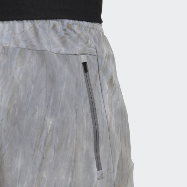 Adidas Short D'entrainement Spray Dye Argent