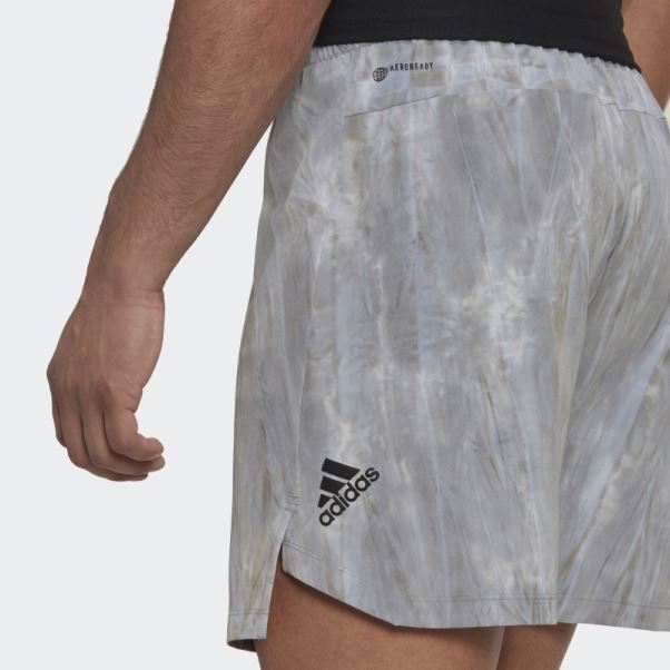 Adidas Short D'entrainement Spray Dye Argent