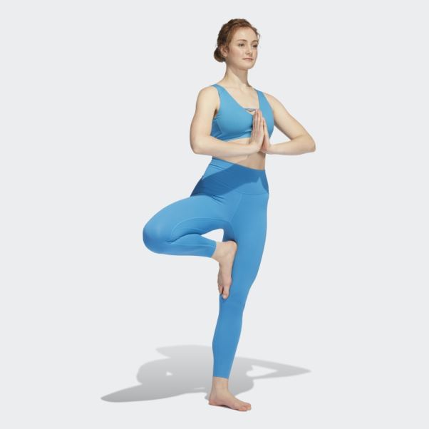 Adidas Yoga Luxe Studio 7/8 Leggings Craft Bleu Chaud