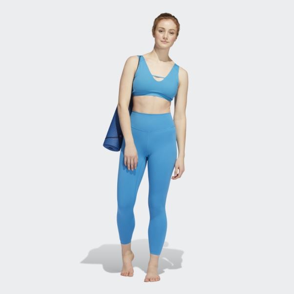 Adidas Yoga Luxe Studio 7/8 Leggings Craft Bleu Chaud