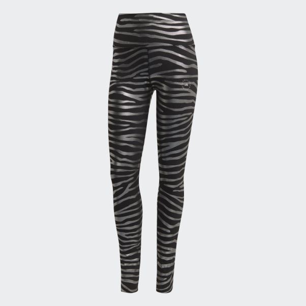 Adidas By Stella Mccartney Collants D'entraînement à Imprimé Métallisé Noir Mode
