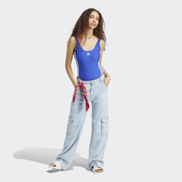 Maillot De Bain Adicolor 3 Bandes Adidas Bleu