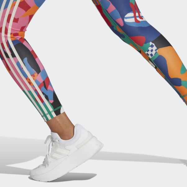 Adidas X Farm Rio 7/8 Collant Vert Audacieux Mode